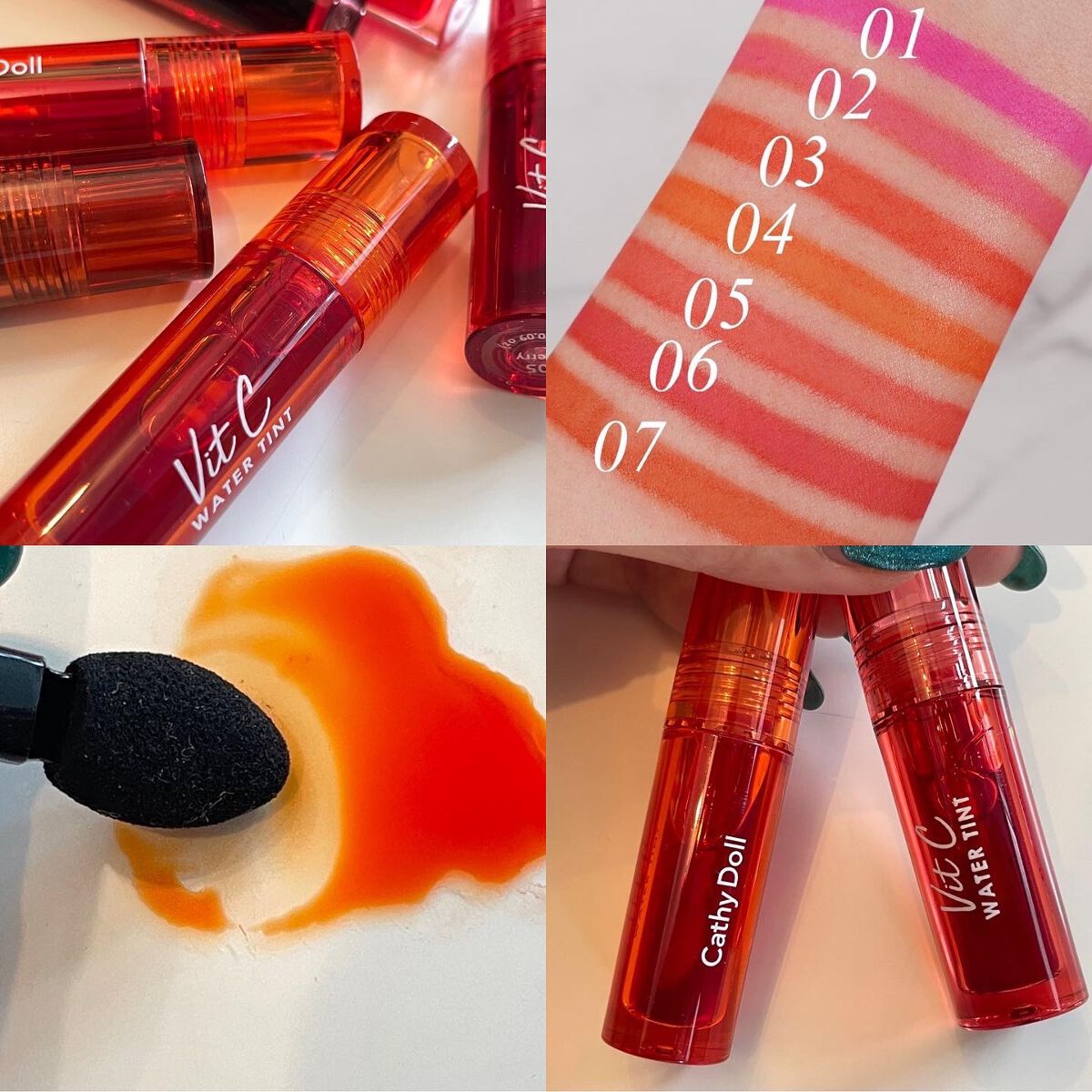 Vit C ウォーターティント 05 Cherry/CathyDoll/リップティントを使ったクチコミ（2枚目）