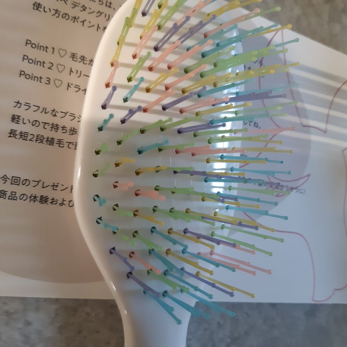 デタングリングブラシミニ/マペペ/ヘアブラシを使ったクチコミ(2枚目)