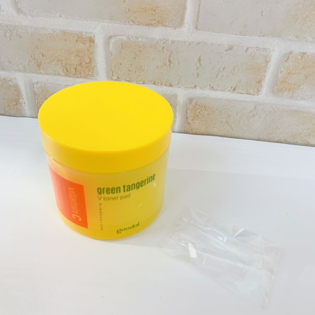 グリーンタンジェリン ビタCダークスポットケアパッド/goodal/トナーパッドを使ったクチコミ(3枚目)