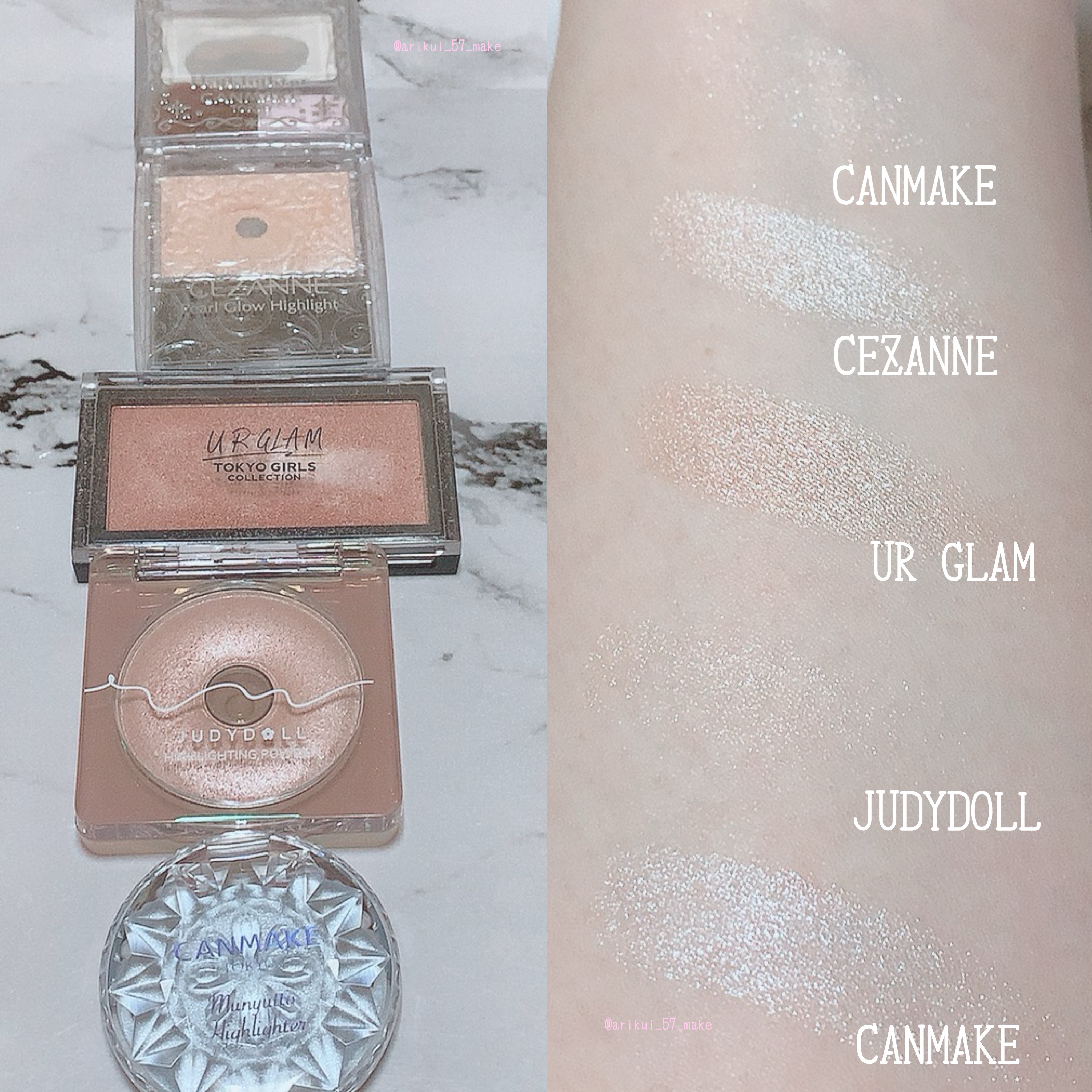 ハイライター/キャンメイク/パウダーハイライトを使ったクチコミ（2枚目）