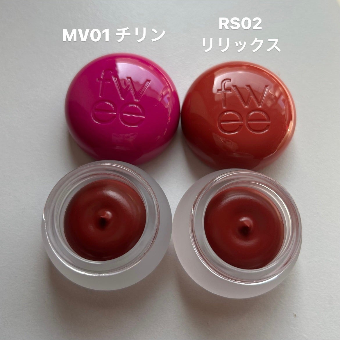 リップアンドチーク ブラーリープリンポット/fwee/口紅を使ったクチコミ(5枚目)