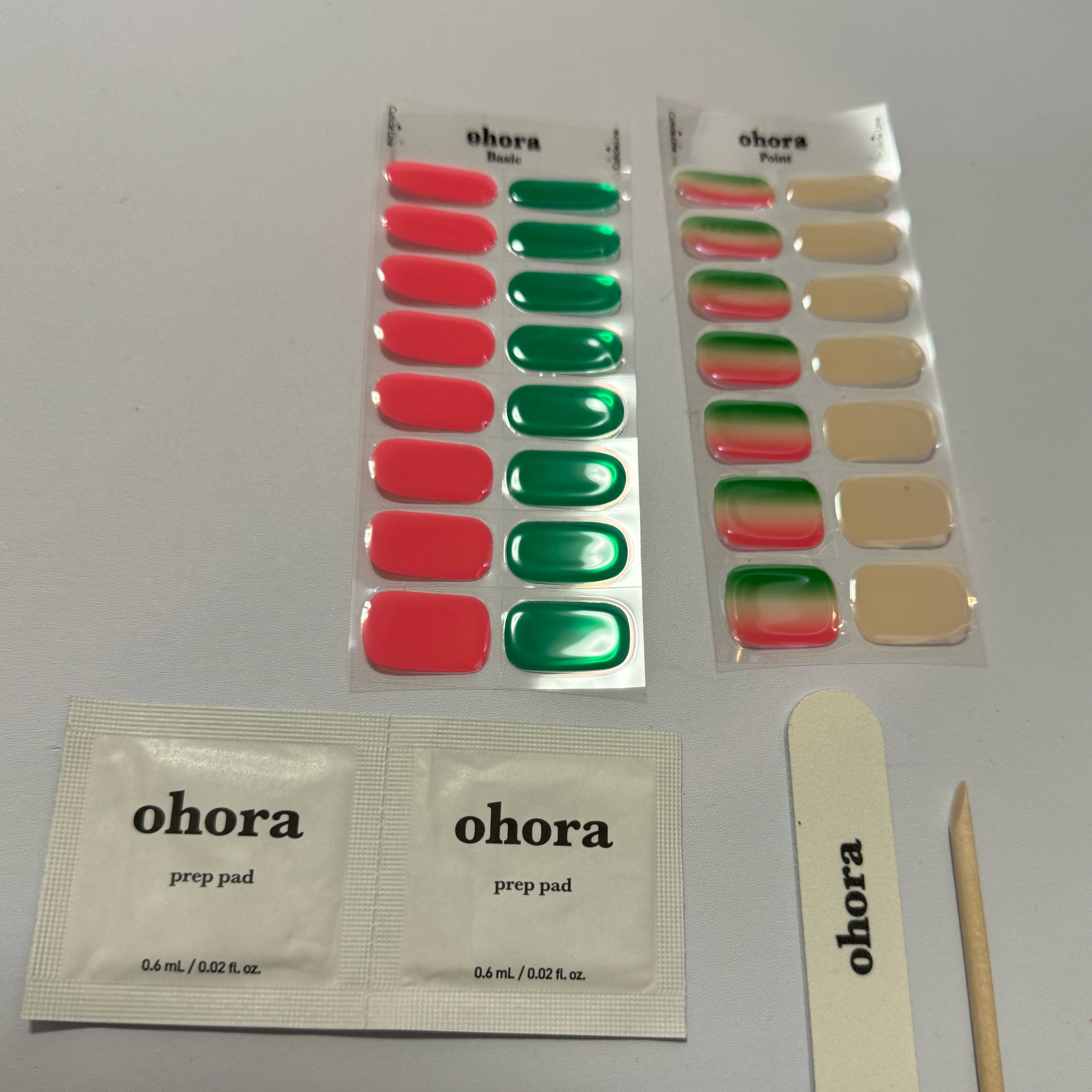 セミキュアジェルネイル（ハンド） ND-264 N Watermelon (Ice cream Collection)/ohora/ネイルシールを使ったクチコミ（3枚目）