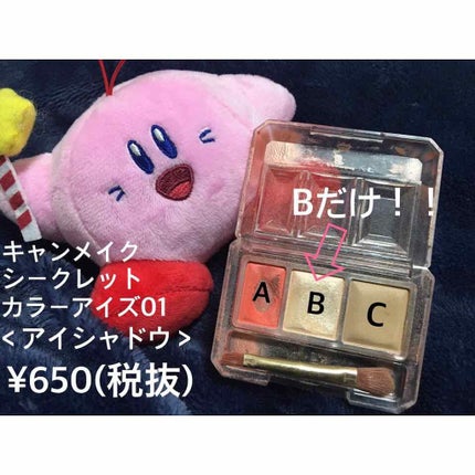 シークレットカラーアイズ/キャンメイク/アイシャドウパレットを使ったクチコミ(3枚目)