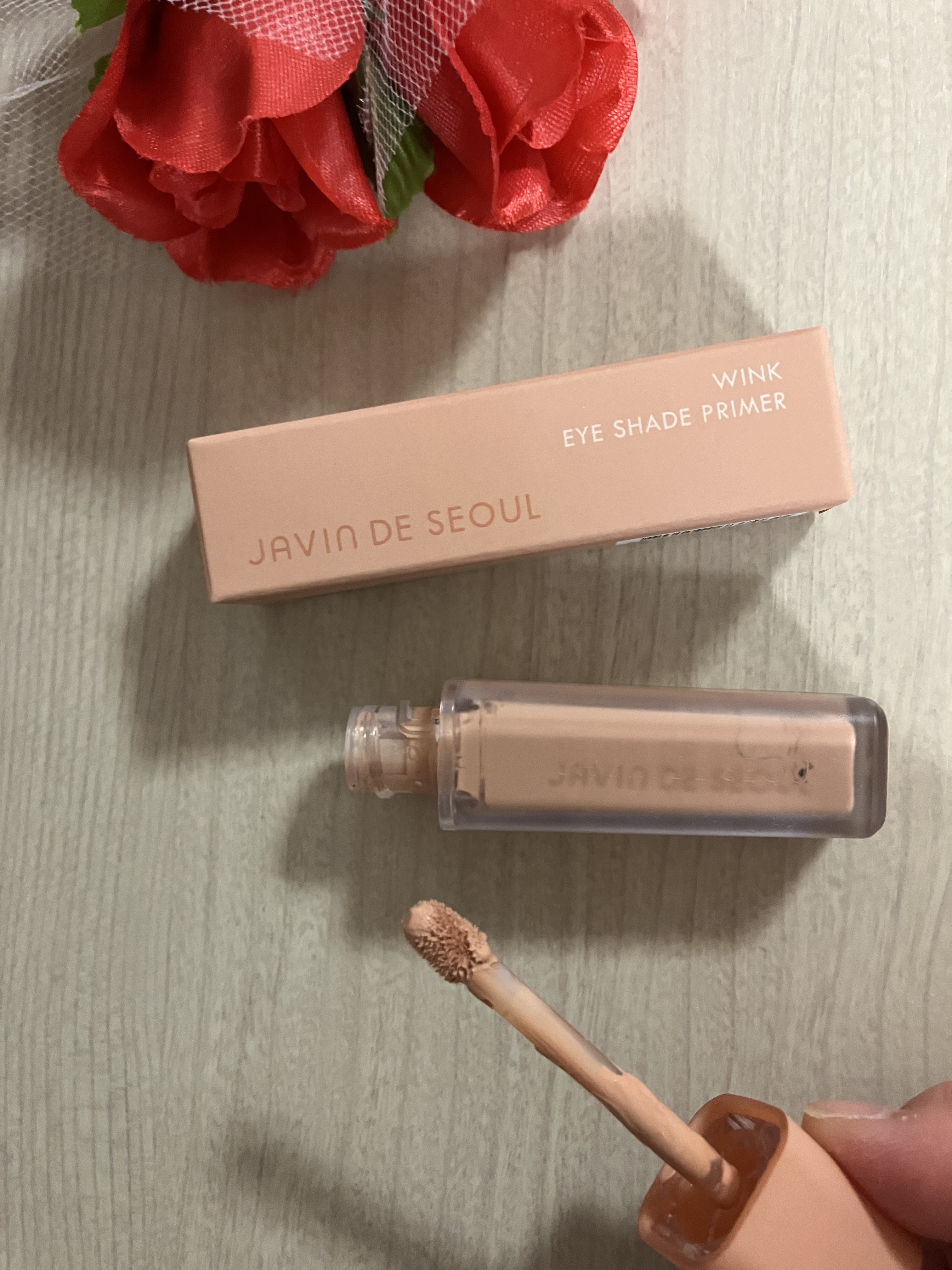 ウインク アイ シェード プライマー 01 ペールジンジャー/Javin De Seoul/リキッドアイシャドウを使ったクチコミ（3枚目）