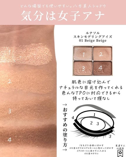 スキンモデリングアイズ/LUNASOL/アイシャドウパレットを使ったクチコミ(5枚目)