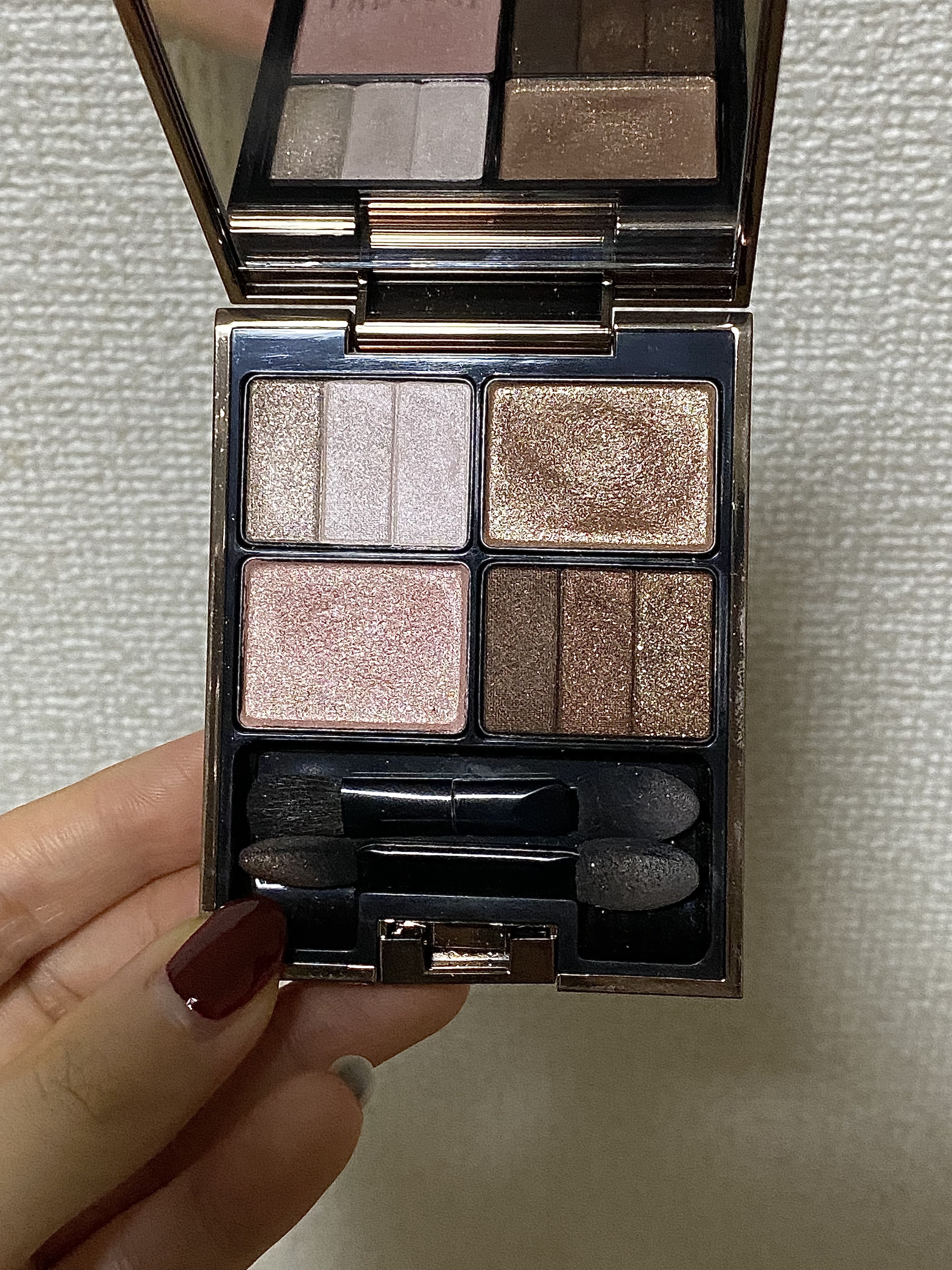 スリーディメンショナルアイズ 02 Soft Beige/LUNASOL/アイシャドウパレットを使ったクチコミ（2枚目）