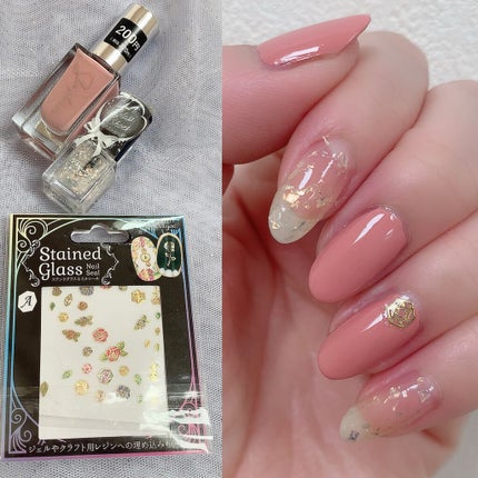 ステンドグラスネイルシール/セリア/ネイルシールを使ったクチコミ(3枚目)