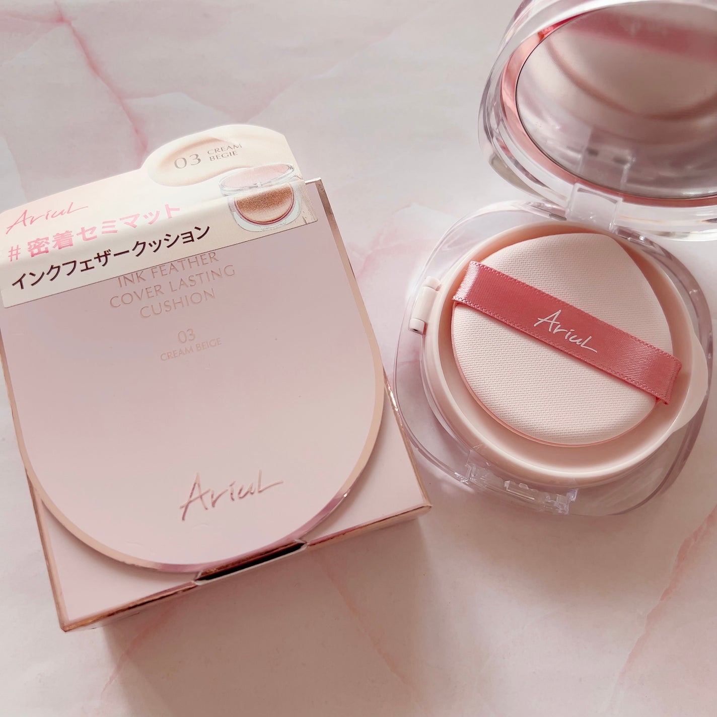 アリウル インクフェザーカバーラスティングクッション/Ariul/クッションファンデーションを使ったクチコミ(2枚目)