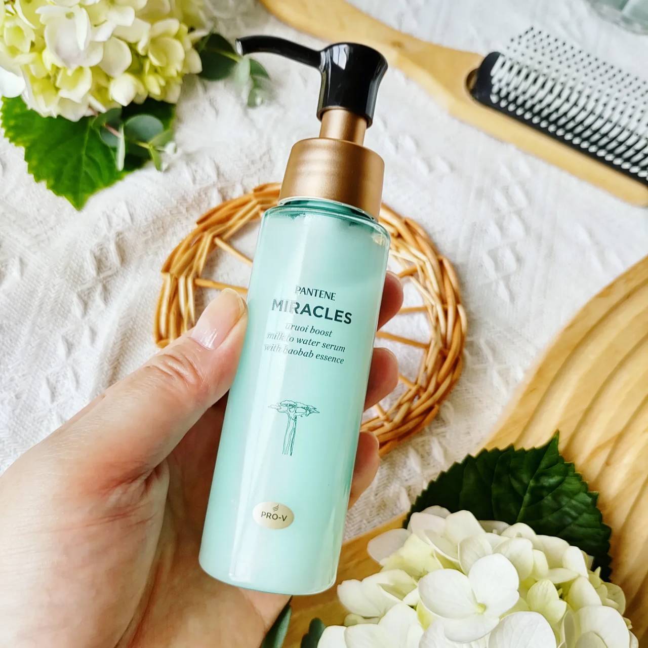 ミラクルズ うるおいブーストミルクウォーターセラム/パンテーン/アウトバストリートメントを使ったクチコミ（1枚目）