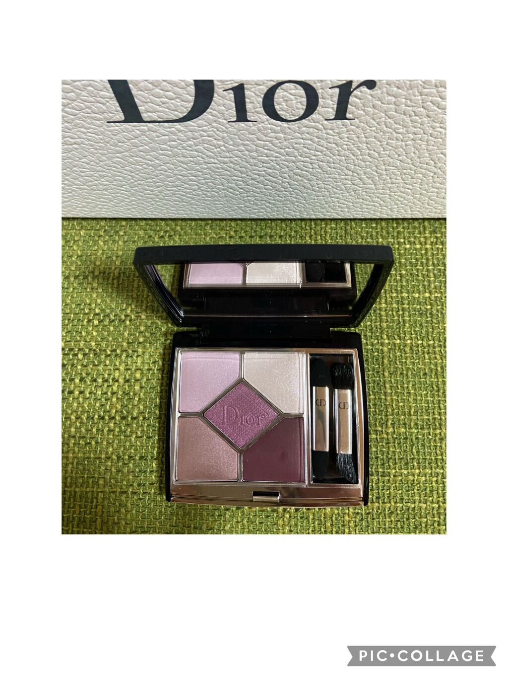 Diorのピンクさくらを購入しました〜。ピンクサクラは伊勢丹とか阪急では売り切れで公式オンラインから購入しました。

届くのがすごく速くてびっくり！

ピンク サクラはピンクというよりもパープル味が強い感じです。

粉質はしっとりしていて発