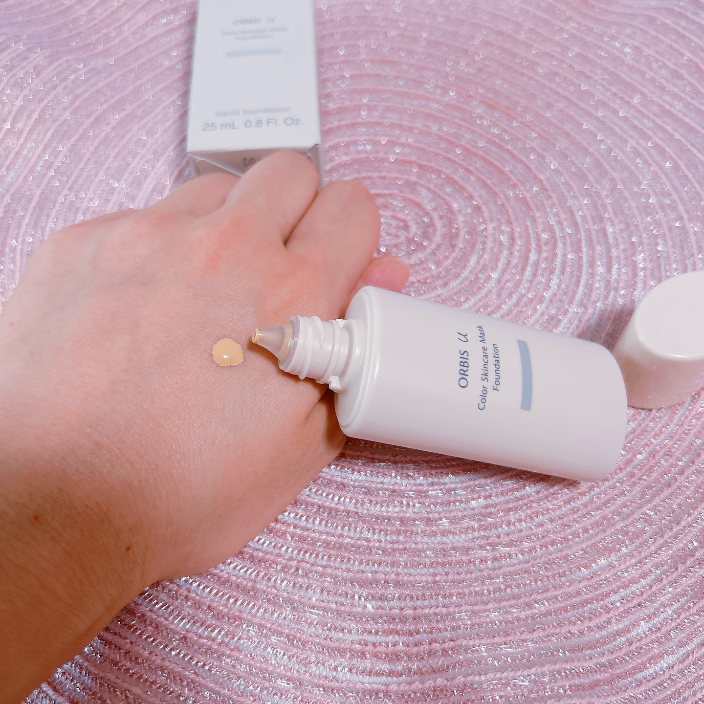 オルビスユー カラースキンケアマスク ファンデーション/オルビス/リキッドファンデーションを使ったクチコミ（2枚目）