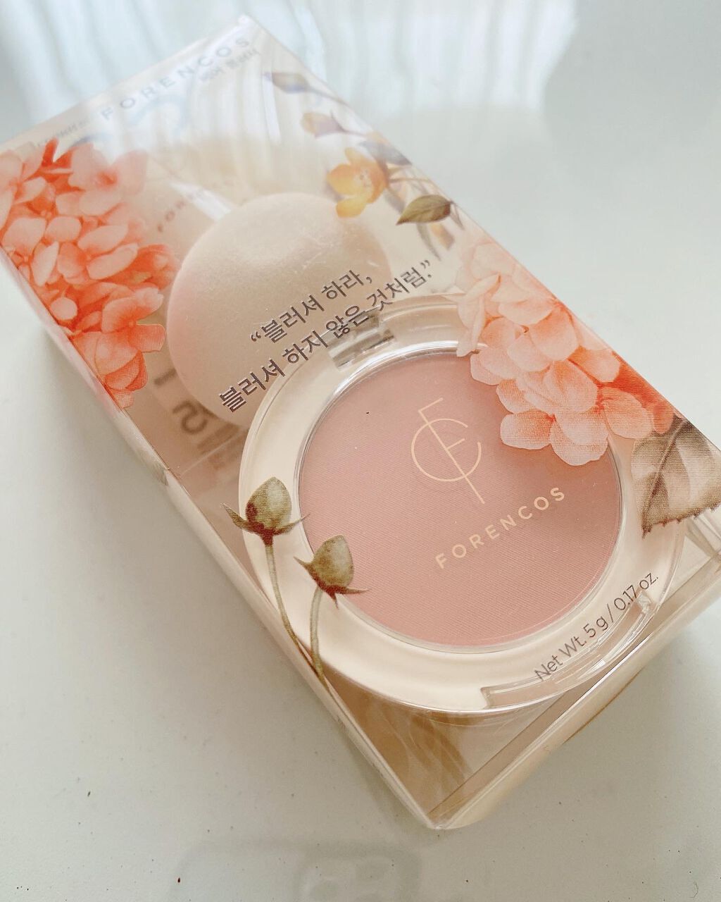 ベアブラッシャー パフ付き/フォレンコス/パウダーチークを使ったクチコミ(1枚目)