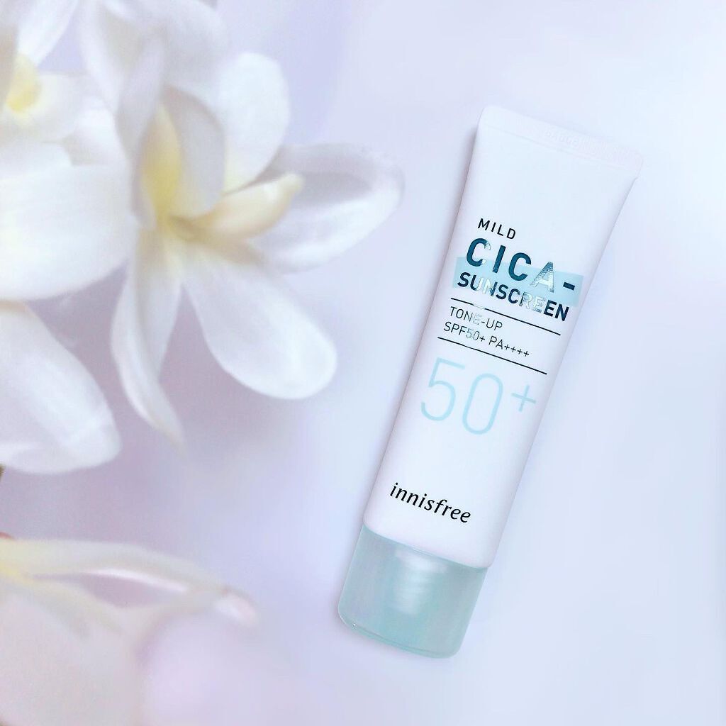 マイルド シカ サンスクリーン SPF50+ / PA++++/innisfree/日焼け止めクリームを使ったクチコミ(1枚目)
