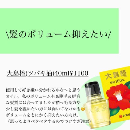 大島椿(ツバキ油)/大島椿/ヘアオイルを使ったクチコミ(3枚目)