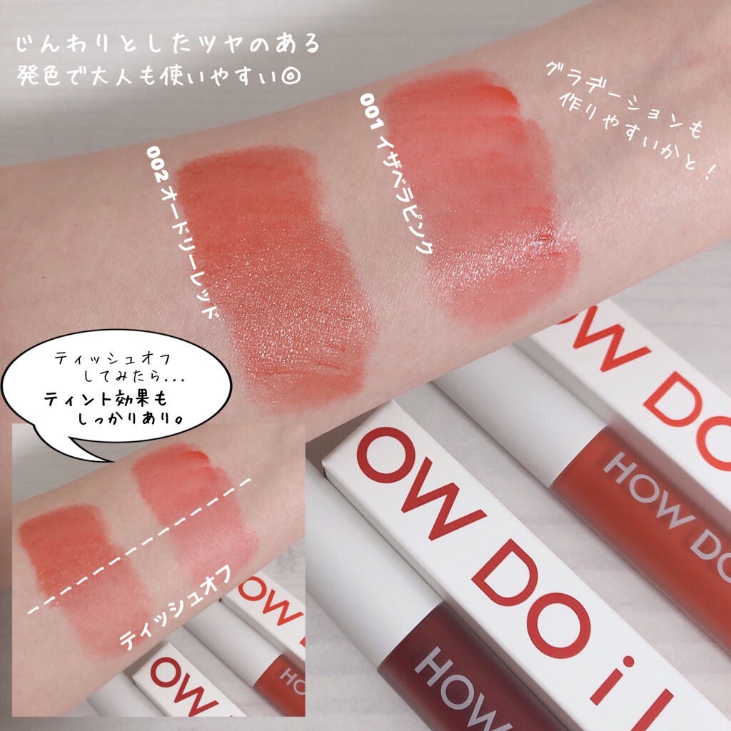エマルジョンリップティント/HOWDOiLOOK/リップティントを使ったクチコミ(4枚目)