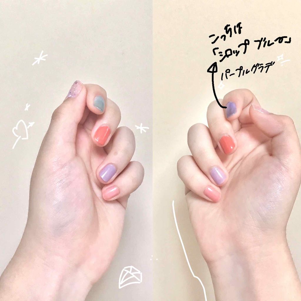 ミニネイル PK05 カラフルレイ/パラドゥ/マニキュアを使ったクチコミ（3枚目）