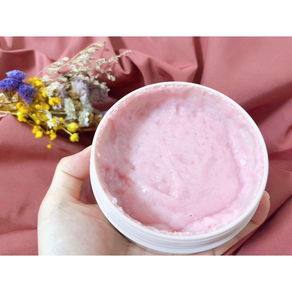 Q+Me スウィート ボム タラソ スクラブ/AGARISM/バスト・ヒップケアを使ったクチコミ(2枚目)