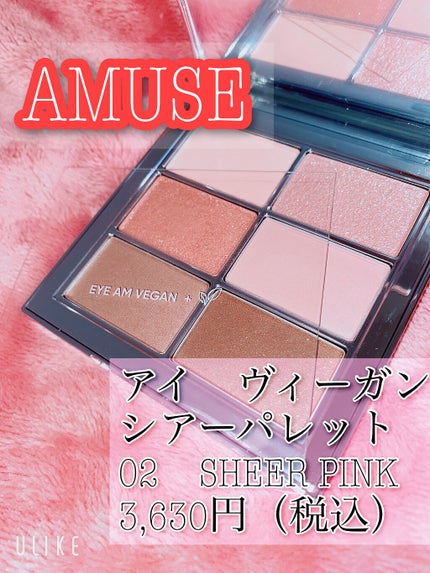 アイ ヴィーガン シアーパレット/AMUSE/アイシャドウパレットを使ったクチコミ(1枚目)