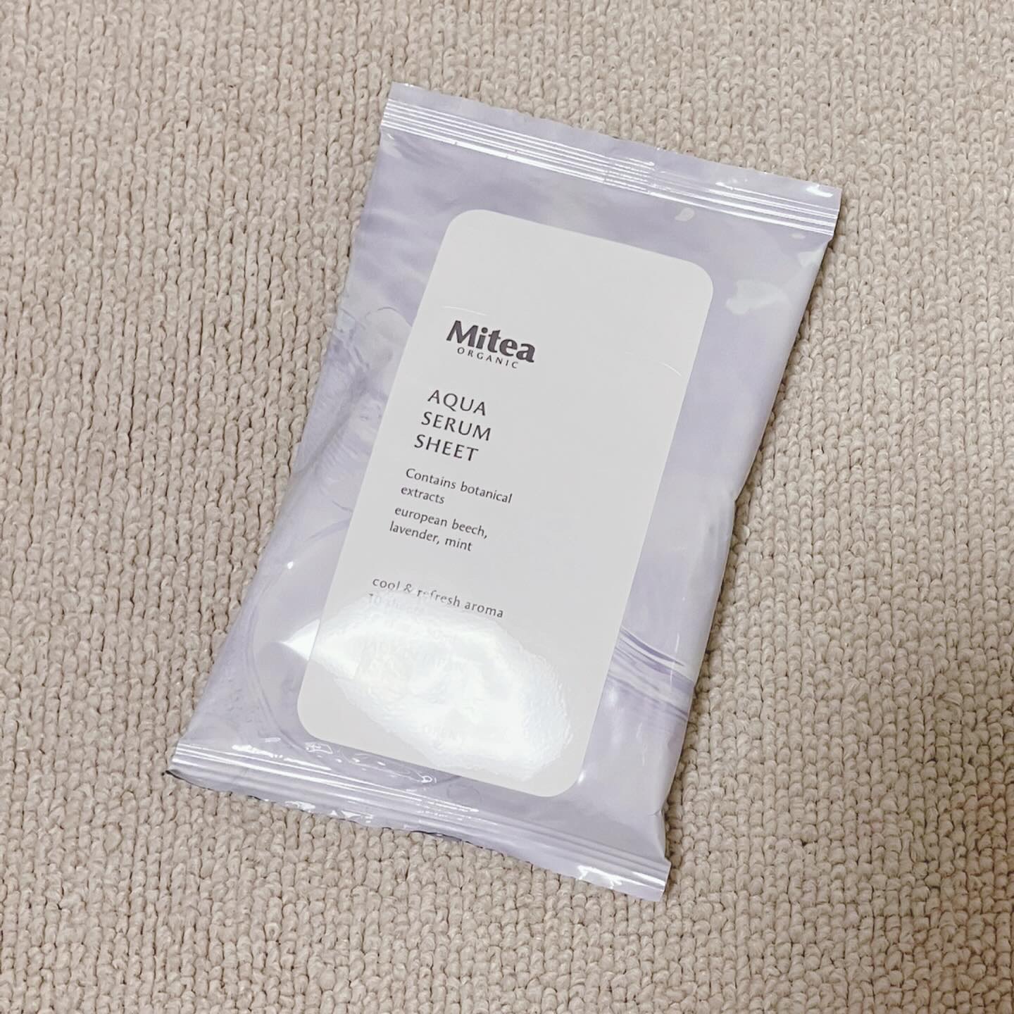 アクアセラムシートマスク/ミティア オーガニック/拭き取り化粧水を使ったクチコミ（1枚目）