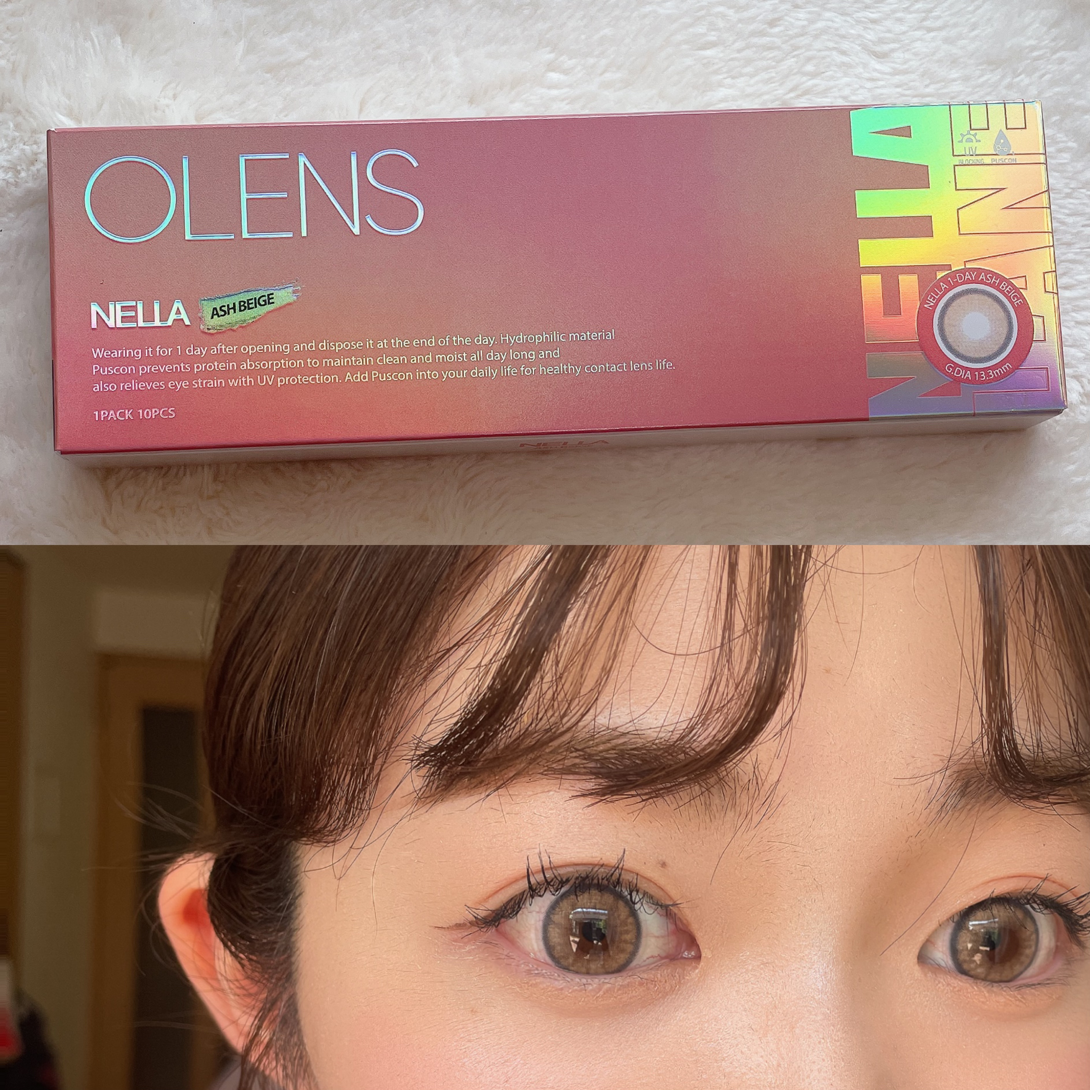 Nella 1day/OLENS/ワンデー（１DAY）カラコンを使ったクチコミ（1枚目）