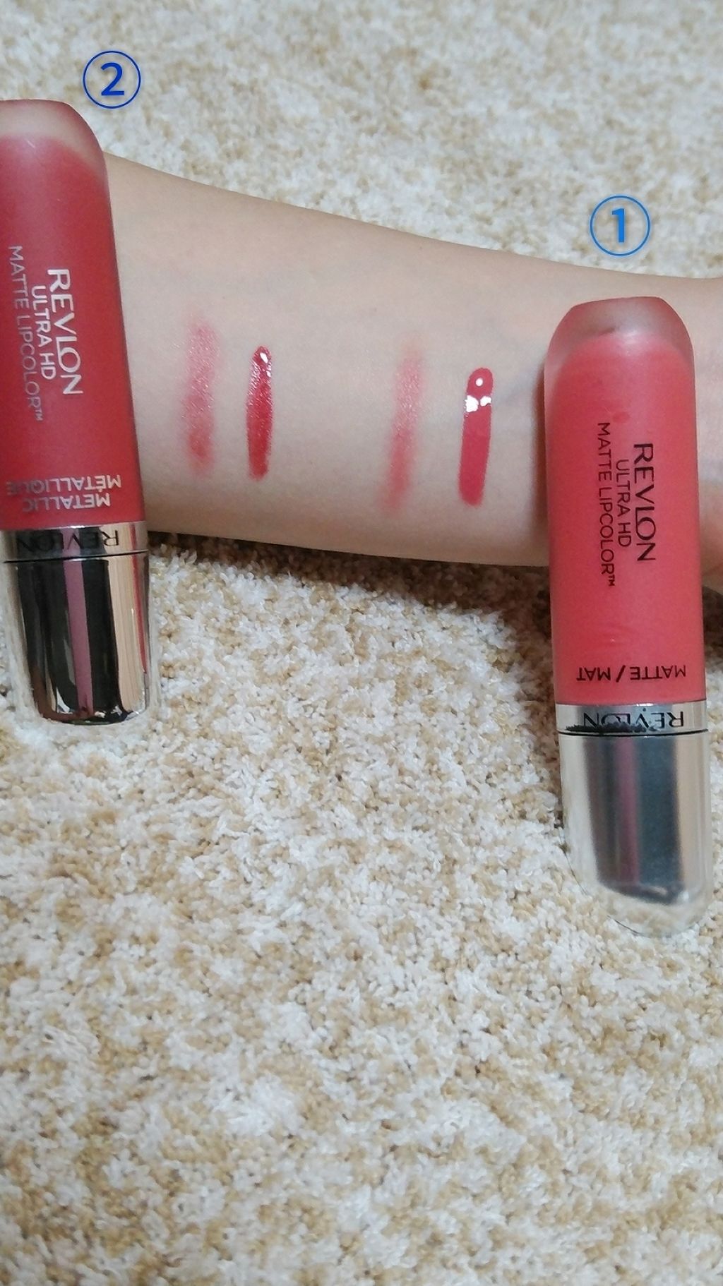 ウルトラ HD マット リップカラー/REVLON/口紅を使ったクチコミ(2枚目)
