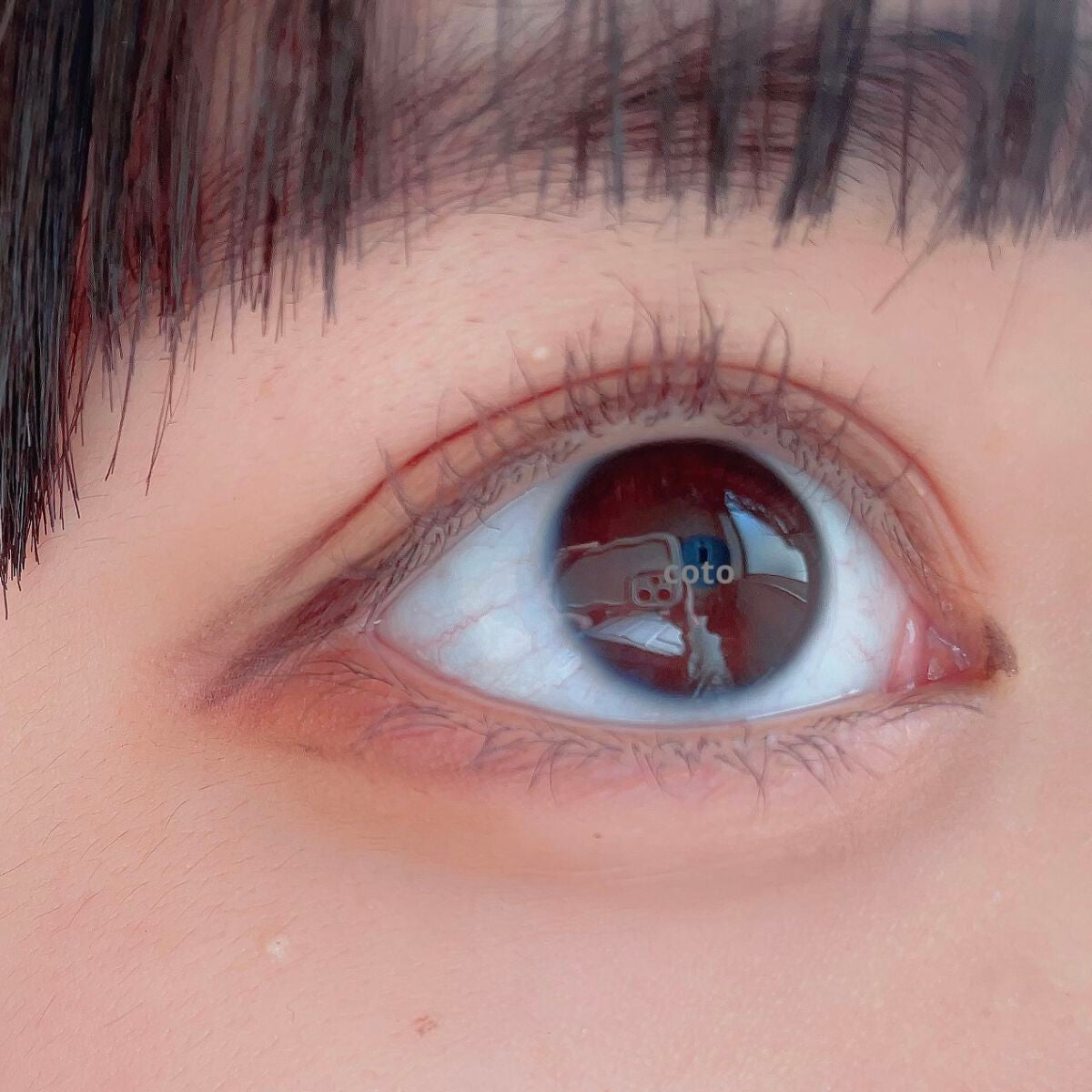 コトミ on LIPS 「記録用に❕究極タレ目メイク片方だけつり目だからタレ目にしたい毎..」(1枚目)