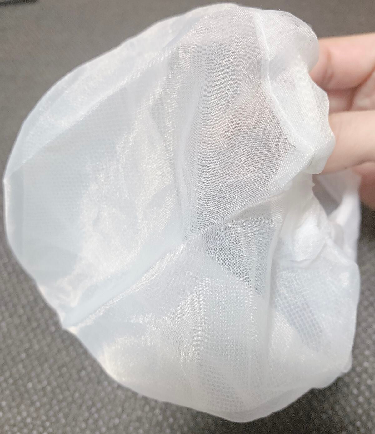 オーガンジー 洗顔用泡立てネット/DAISO/その他スキンケアグッズを使ったクチコミ(4枚目)