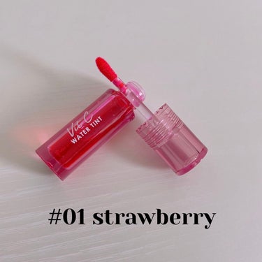 Vit C ウォーターティント 01 Strawberry/CathyDoll/口紅を使ったクチコミ（3枚目）