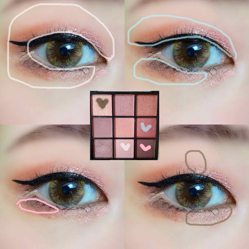 UR GLAM BLOOMING EYE COLOR PALETTE/U R GLAM/アイシャドウパレットを使ったクチコミ(2枚目)