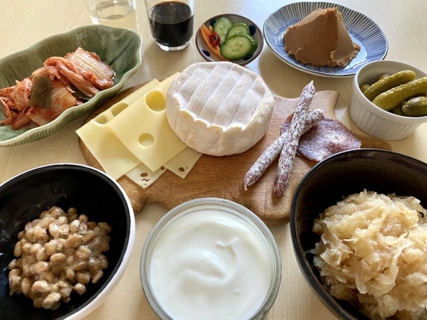 納豆やヨーグルトなどの食品