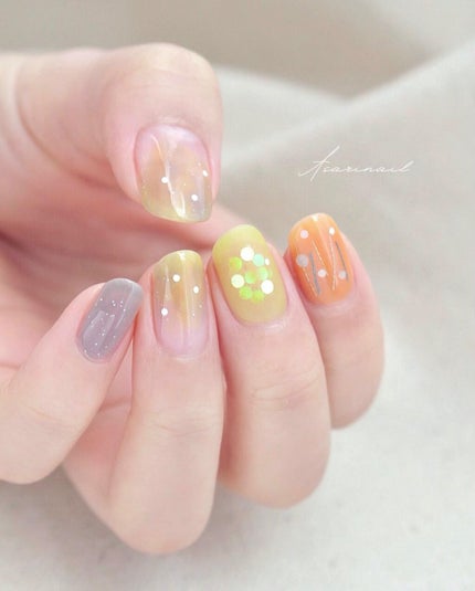 グロッシーコート/スキューズミー/オールインワンネイルを使ったクチコミ(3枚目)