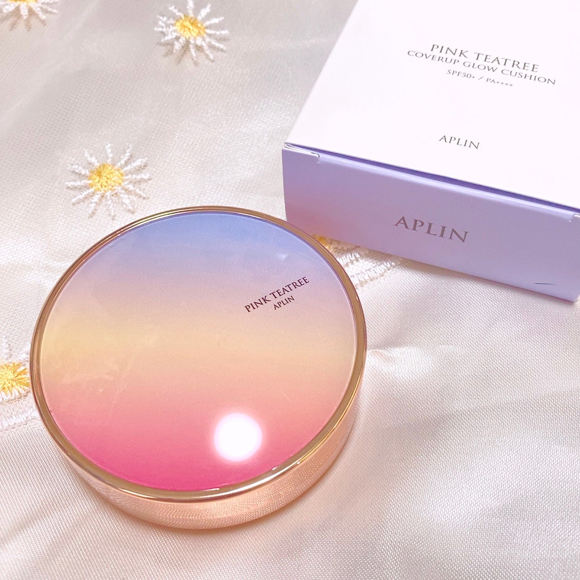 ピンクティーツリーカバーアップグロウクッション/APLIN/クッションファンデーションを使ったクチコミ(1枚目)