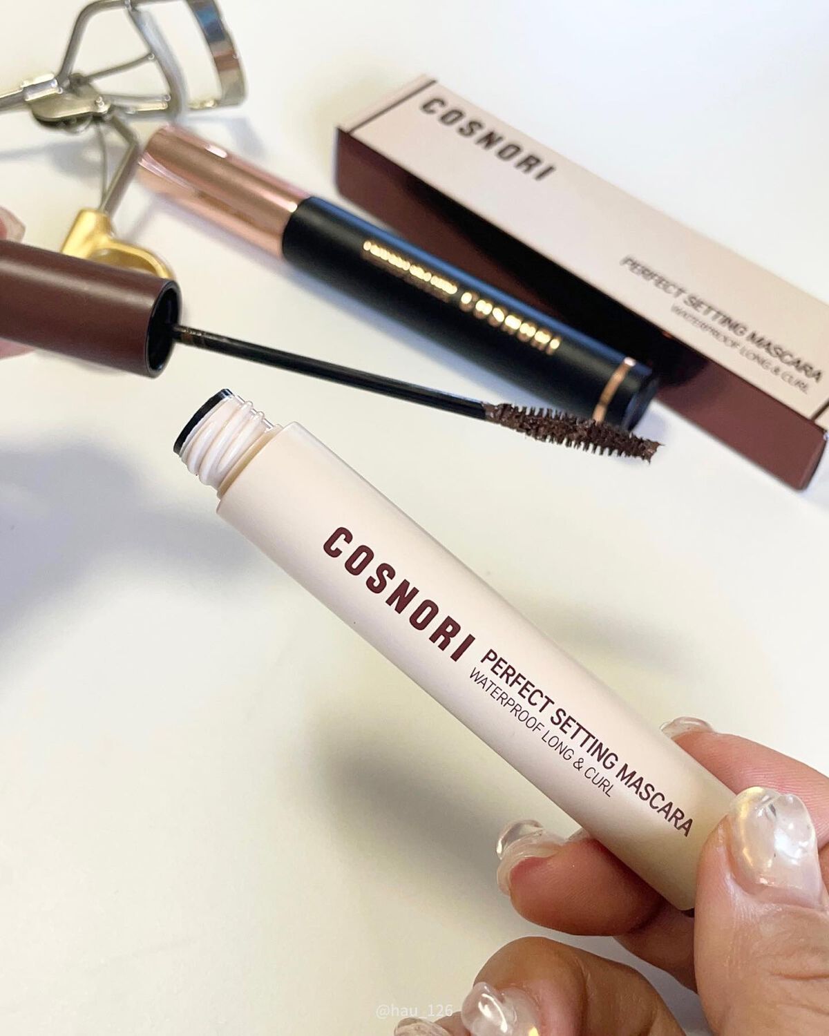 パーフェクトセッティングウォータープルーフマスカラ Long&Curl/COSNORI/マスカラを使ったクチコミ(1枚目)