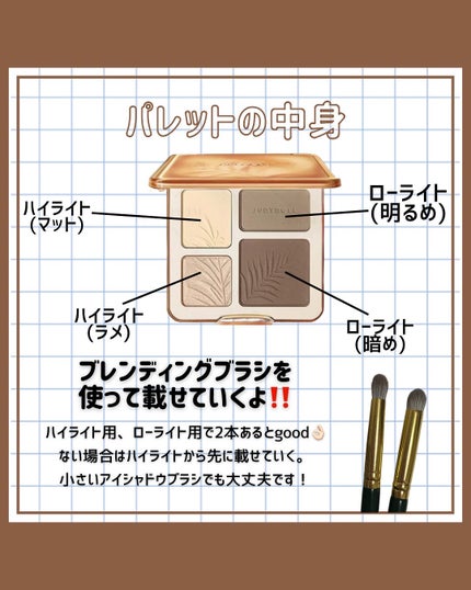 JUDYDOLL メリハリマスターパレット/JUDYDOLL/パウダーハイライトを使ったクチコミ(2枚目)