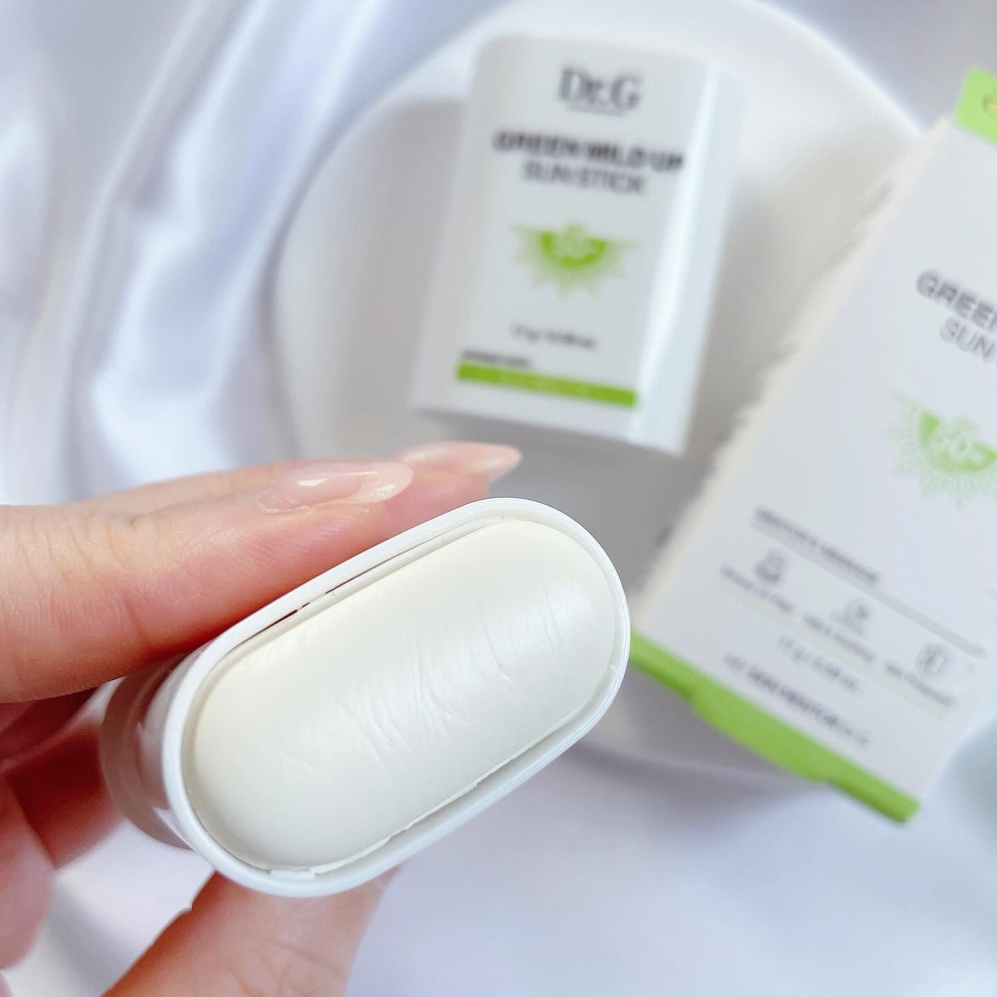 グリーンマイルドサンスティック SPF50+ PA++++/Dr.G/日焼け止めスティックを使ったクチコミ(3枚目)