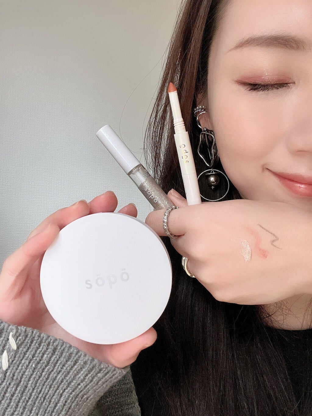パウダー&ライナー/sopo/スティックアイシャドウを使ったクチコミ(1枚目)