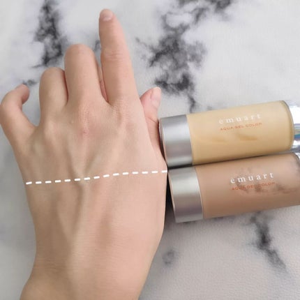 アクアゲルカラー/emuart(エミュアール)/リキッドファンデーションを使ったクチコミ(5枚目)