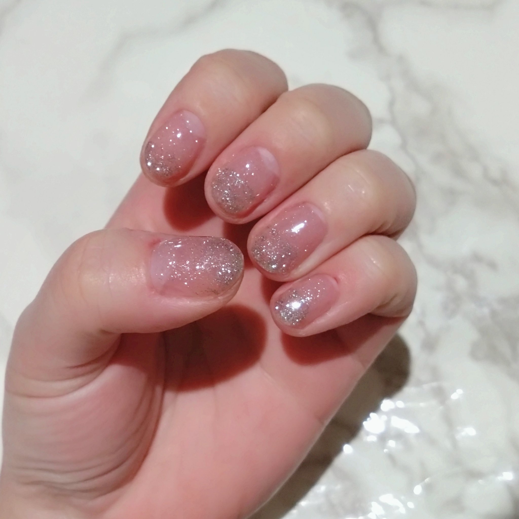 パル カラージェル グリッターシルバー/キャンドゥ/ジェルネイルを使ったクチコミ（1枚目）