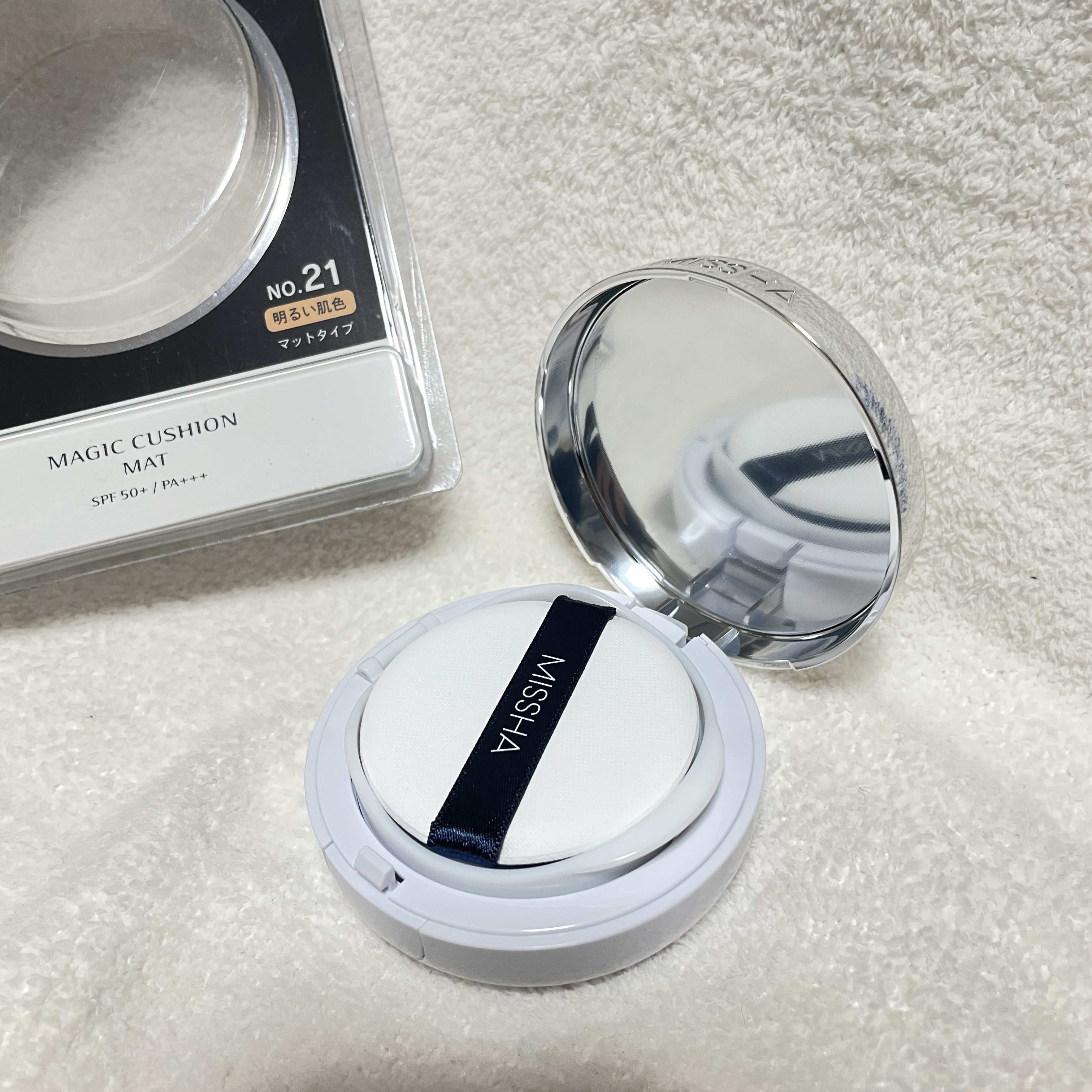 M クッションファンデーション(マット)/MISSHA/クッションファンデーションを使ったクチコミ（2枚目）