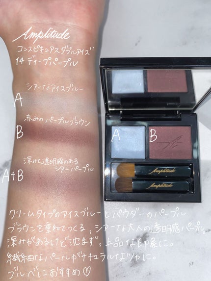 コンスピキュアス ダブルアイズ/Amplitude/アイシャドウパレットを使ったクチコミ(2枚目)