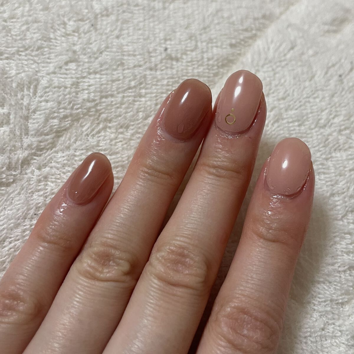 セミキュアジェルネイル（ハンド） ND-066 N Almond Blossom/ohora/ネイルシールを使ったクチコミ（2枚目）