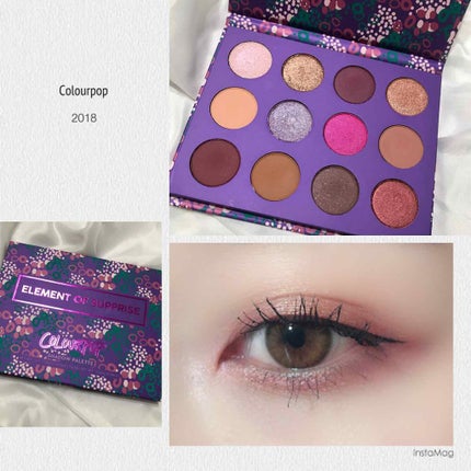 ColourPop ELEMENT OF SURPRISEのクチコミ「カラーポップのアイシャドウパレット
Element of Surpriseです💜
.....」(1枚目)