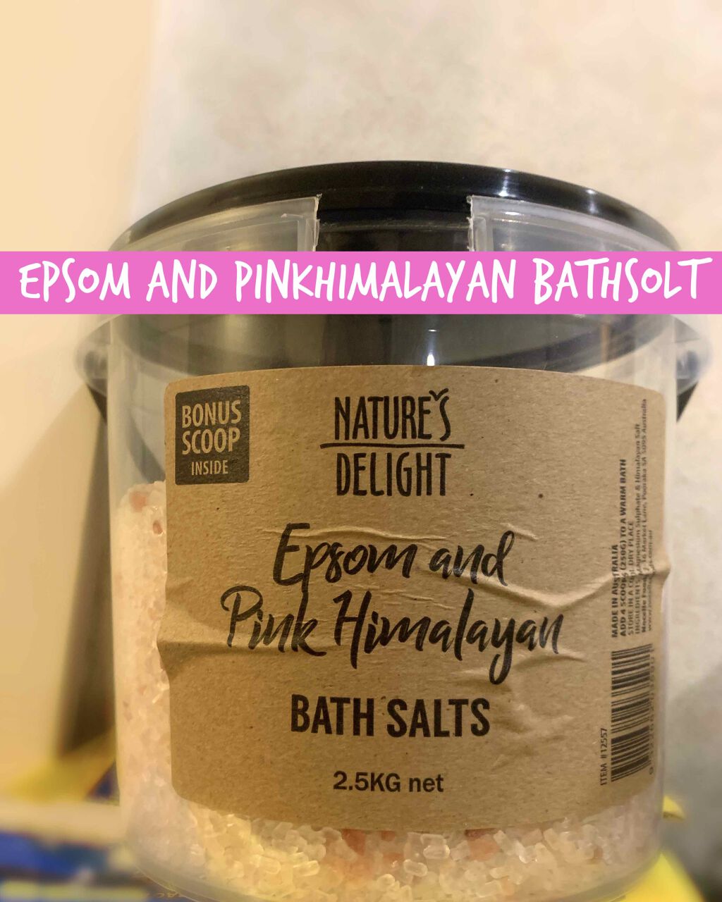 Epsom & Pink Himalayan Bath Salt/Natures Delight/無機塩系入浴剤を使ったクチコミ（1枚目）