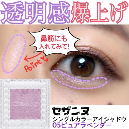 シングルカラーアイシャドウ/CEZANNE/単色アイシャドウを使ったクチコミ(1枚目)