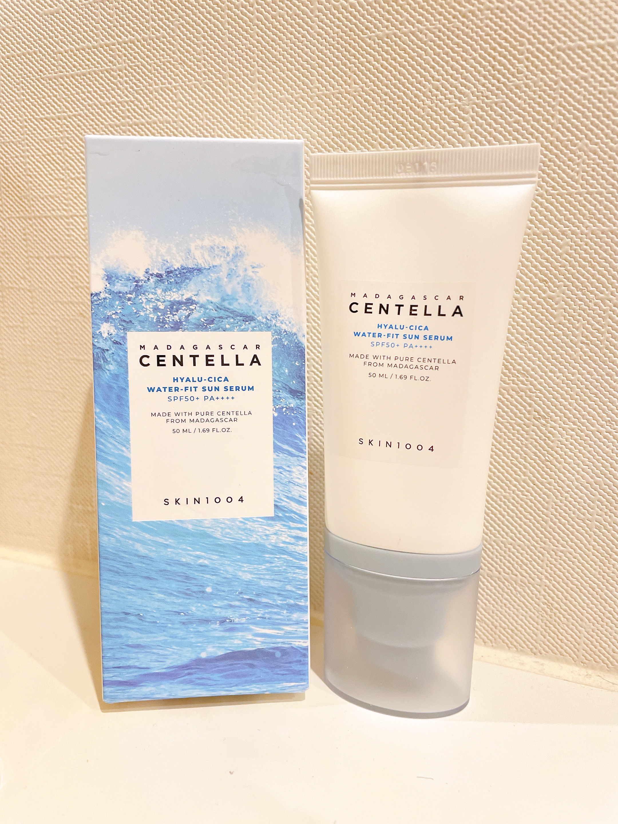 ヒアルーシカ ウォーターフィット サンセラム/SKIN1004/日焼け止めローションを使ったクチコミ（1枚目）