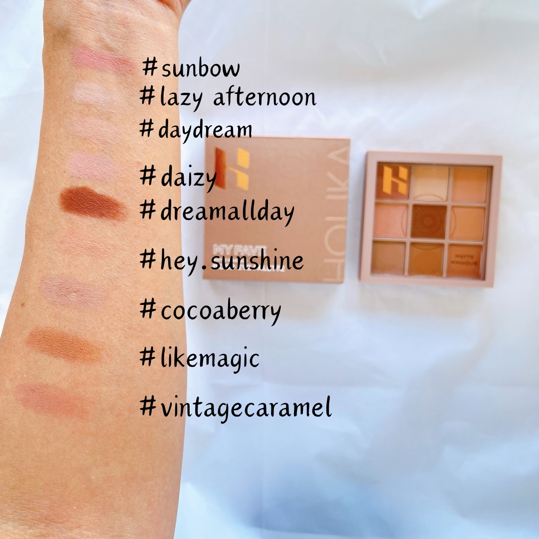 マイフェイブムードアイパレット 9カラー 01 デイジー(DAIZY)/HOLIKA HOLIKA/アイシャドウパレットを使ったクチコミ（3枚目）