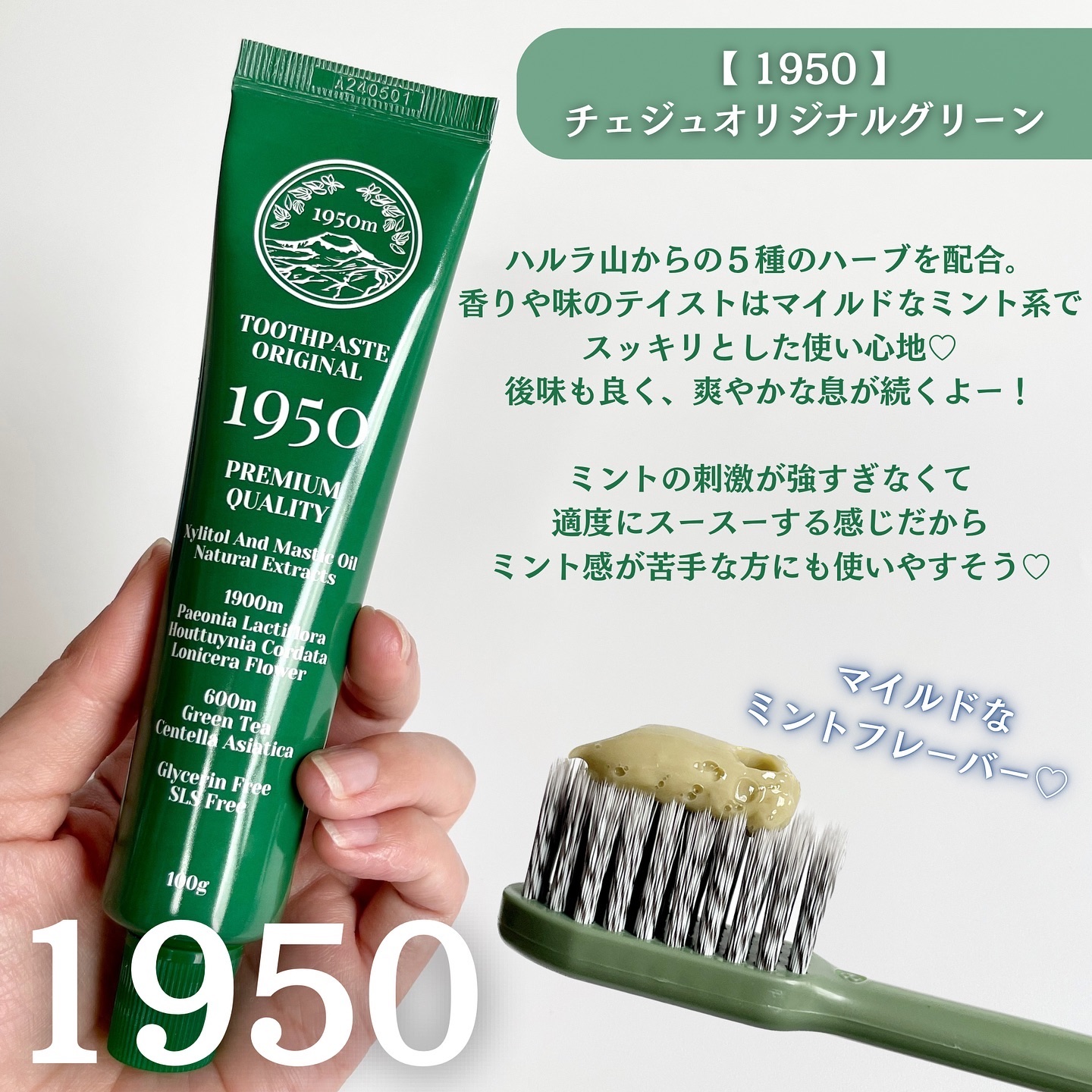 チェジュミネラルソルトブルーオーガニック歯磨き粉/1950/歯磨き粉を使ったクチコミ（3枚目）