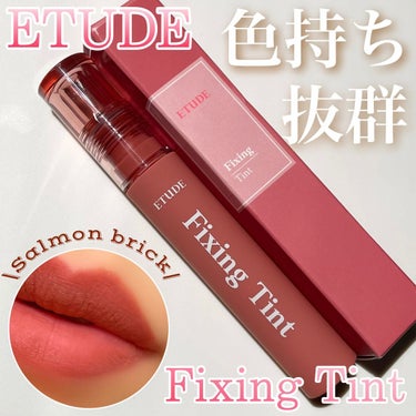 フィクシングティント サーモンブリック（新パッケージ）/ETUDE/口紅を使ったクチコミ（1枚目）