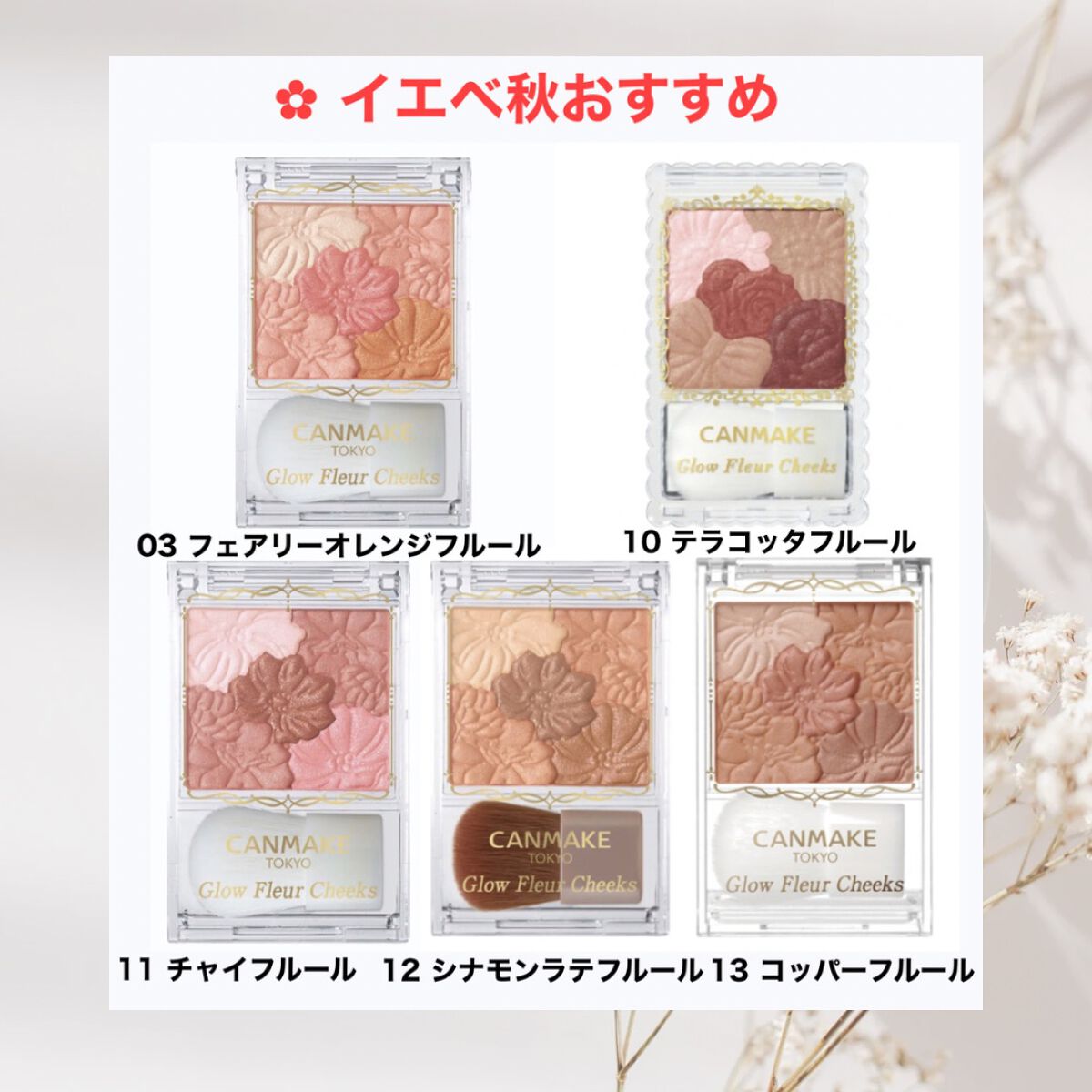 グロウフルールチークス/キャンメイク/パウダーチークを使ったクチコミ（3枚目）