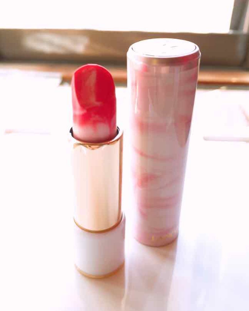 ラプソリュ トーン アップ バーム/LANCOME/口紅を使ったクチコミ(1枚目)